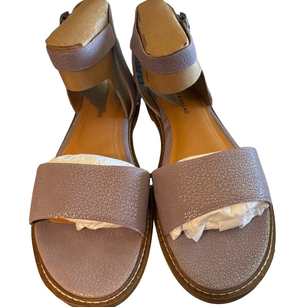 NEW Lucky Brand Kimaya Sandals Women's Size 8.5 M Purple Orchid Leather Summer - Picture 4 of 11